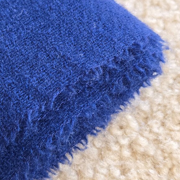 Black Saks Fifth Avenue Woven Cashmere Scarf Blue - Picture 15 of 15